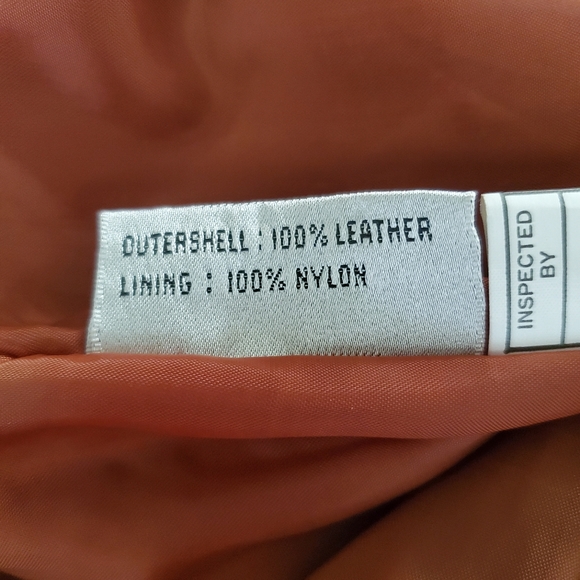 GLOBAL IDENTITY leather rust-colored skirt size 6 - Picture 5 of 6